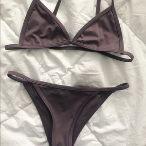 Dark lavender bikini set
